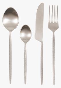 Amora Cutlery in Pewter, Set of 16