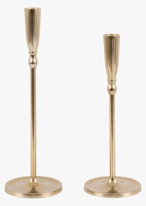 Monara Candle Stick in Brushed Gold, Set of 2