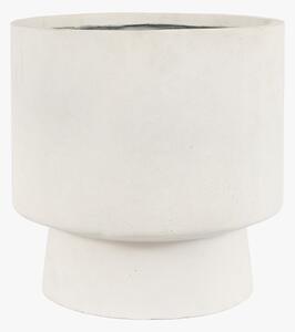Elda Footed Outdoor Planter in White