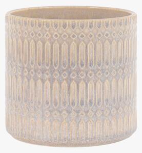 Kora Embossed Planter in Taupe