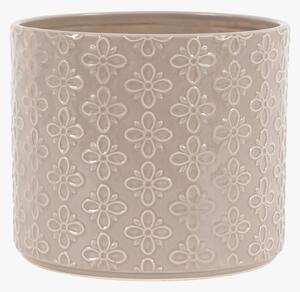 Tilly Embossed Planter in Grey