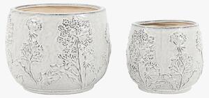 Springdale Embossed Planter, Set of 2