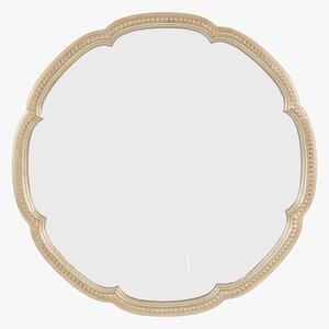 Monaco Round Scalloped Mirror in Champagne