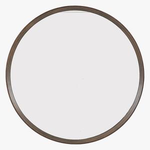 Bergen Round Mirror in Walnut, Large