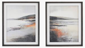 Amber Tides Wall Art, Set of 2