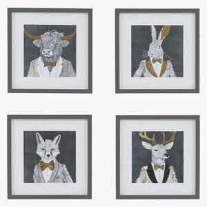Forest Nobility Wall Art, Set of 4