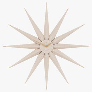 Stellar Star Clock in Light Grey