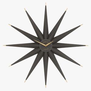 Stellar Star Clock in Warm Grey