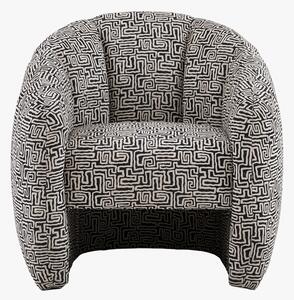 Bubble Tub Chair in Monochrome Pattern