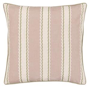 Cayo Stripe Cushion in Olive and Natural