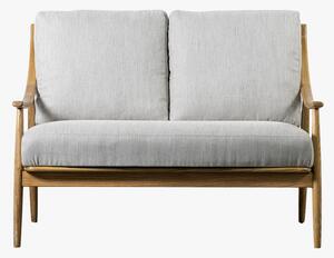 Aldona Dark Natural Linen 2 Seater Sofa