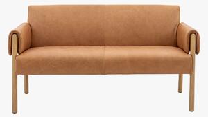 Recharger 2 Seater Brown Leather Sofa