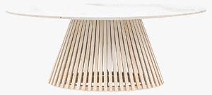 Linear Marble Oval Dining Table