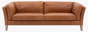 Cameron Three-Seater Leather Sofa in Brown