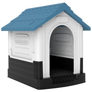 PawHut Dog House Dog Kennel 64.5 x 57 x 66cm with Sturdy Thick PP & Elevated Base for Miniature Dogs, up to 4kg and 36cm in Body Length Aosom UK