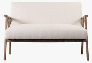 Dan Two-Seater Linen Sofa in Oatmeal