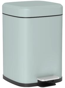 HOMCOM 12 Litre Pedal Bin, Fingerprint Proof Kitchen Bin, Metal Rubbish Bin w/ Soft-close Lid, Foot Pedal & Removable Inner Bucket Aosom UK