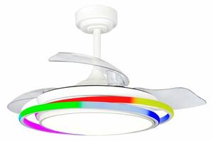 Ceiling Fan CristalRecord ANTILA MINI RGB WH RETRAC White