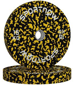 SPORTNOW Olympic Weight Plates Set, Solid Rubber Bumper Plates Weights Discs with 2"/5cm Holes, for Weight Lifting Strength Training, 2 x 15kg