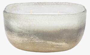 Glow 4 Wick Candle in White and Silver, Large