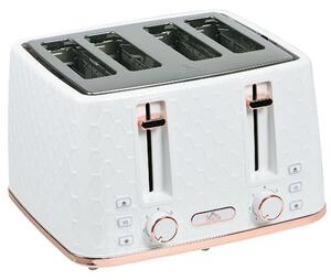 HOMCOM Four-Slice Honeycomb Toaster - White