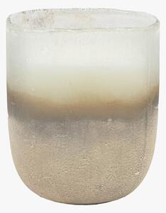 Glow 4 Wick Candle in White and Silver, Medium