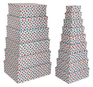 Set of decorative boxes Versa Cardboard (15 Pieces)