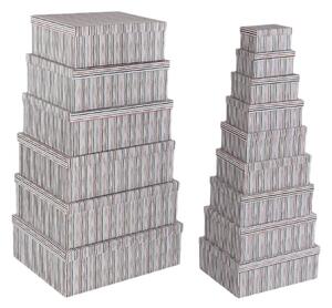 Set of decorative boxes Versa Cardboard (15 Pieces)