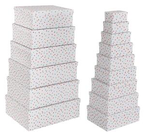 Set of decorative boxes Versa Cardboard (15 Pieces)