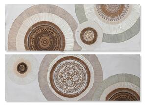 Painting Home ESPRIT White Beige Circles Scandinavian 150 x 3 x 50 cm (2 Units)