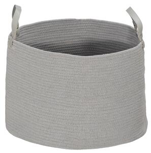 HOMCOM Laundry Hamper with 2 Handles, 88L Cotton Rope Laundry Basket, Machine Washable, Grey Aosom UK