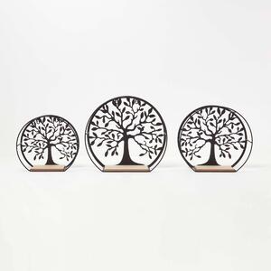 Homescpaes Set of 3 Tree of Life Round Floating Shelves