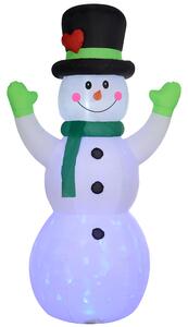 Outsunny 10ft Inflatable Snowman Christmas Decoration, with Accessories Aosom UK