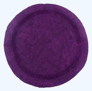 Homescapes Luxury Reversible Round Bath Mat - Plum