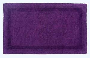 Homescapes Luxury Reversible Plum Purple Extra Large Cotton Bath Mat, 70 x 120 cm, Machine Washable, Super Absorbent, Soft and Tufted, Eco Friendly