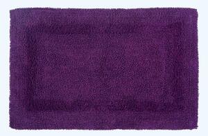 Homescapes Luxury Reversible Plum Purple 100% Cotton Bath Mat, 50 x 80 cm, Machine Washable, Super Absorbent, Soft and Hand-Tufted, Eco Friendly