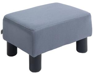 HOMCOM Compact Footstool, Small Foot Rest Chair with Legs for Home Office, 40 x 30 x 24cm, Grey Aosom UK