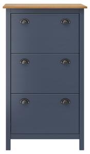 Shoe Cabinet Hill Grey 72x35x124 cm Solid Pine Wood
