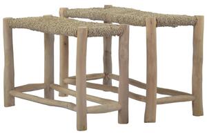 Benches 2 pcs Brown Seagrass