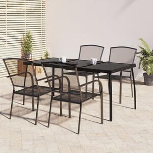 Vino Medium Steel 5 Piece Garden Dining Set In Anthracite