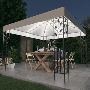 Jack 3m x 3m Gazebo In White With LED Lights
