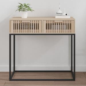 Mila Wooden Console Table With 2 Drawers In Brown