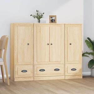 Vance Wooden Highboard With 4 Doors 3 Drawers In Sonoma Oak