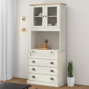 Vega Pinewood Highboard With 4 Drawers In White