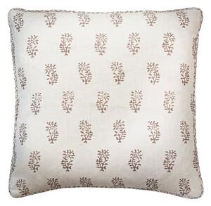 Thyme Twig, Sustainable Feather, Cushion, 55cm x 55cm - Andrew Martin Linen & Linen Blend Floral & Small Prints