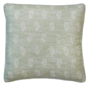 Thyme Fennel, Sustainable Feather, Cushion, 55cm x 55cm - Andrew Martin Linen & Linen Blend Floral & Small Prints