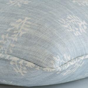 Thyme Linen On Sky, Sustainable Feather, Cushion, 55cm x 55cm - Andrew Martin