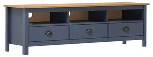 Kendal Wooden TV Stand With 3 Drawers In Grey And Brown
