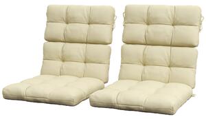 Outsunny Cushion Refresh: Beige Seat & Backrest Set for Patio Chair Comfort