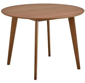 Riga Medium Wooden Round Dining Table In Walnut